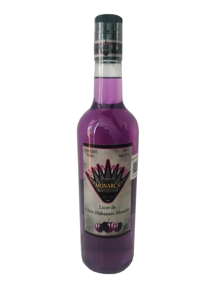 Botella Artesano Monarca Licor de Habanero Morado